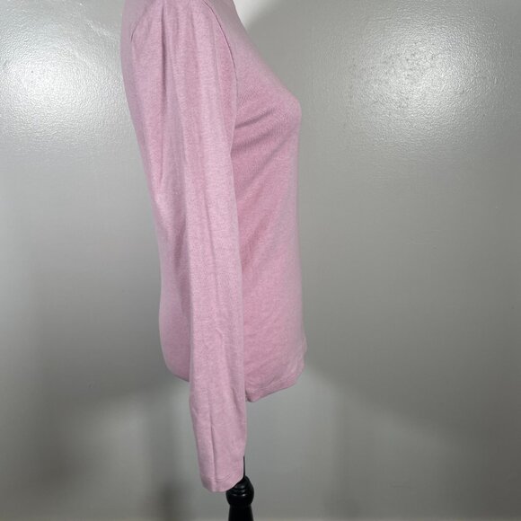 J.CREW Sweater Womens Medium Pink Solid Knitted Perfect Fit Turtleneck Pullover - Picture 14 of 16